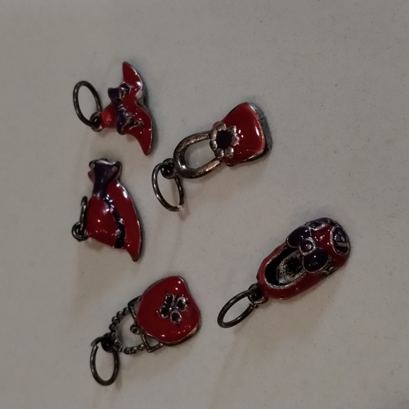 Red Hat Society Charms Ladies Shoe Bow Purse Purple Bow Silver Trim 5 Collection - Picture 2 of 3